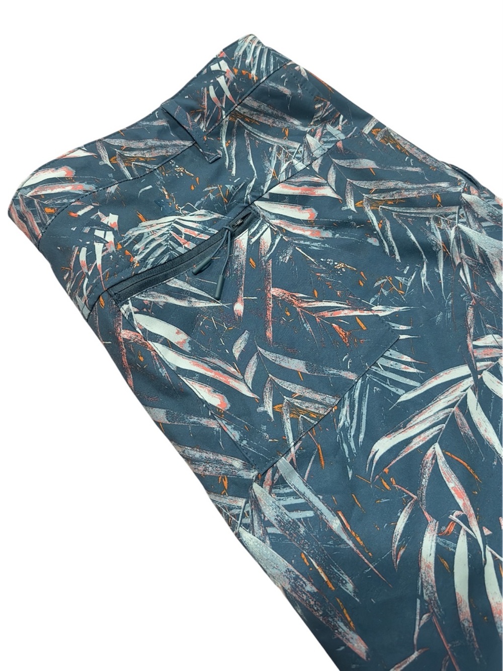 Teal Tropical-Print Workout Shorts / Swim Shorts